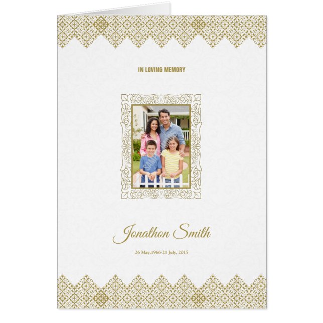 Cartão Modelo de Funeral Imprimível (Frente)