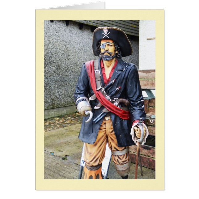 Cartão Modelo de pirata (Frente)