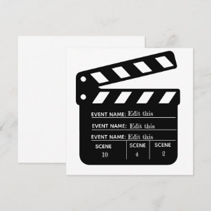 Cartão Modelo de Quadro de Reclamação de Filmes Personali