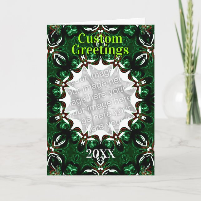 Cartão Modelo de sabores de férias (Frente)