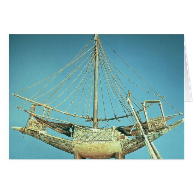 Cartão Modelo de um dos barcos do faraó (Frente Horizontal)