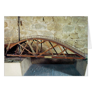 Cartão Modelo de uma ponte de balanço
