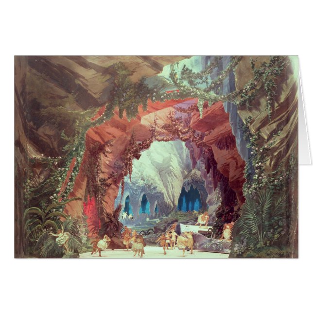 Cartão Modelo do palco para a ópera 'Tannhauser (Frente Horizontal)