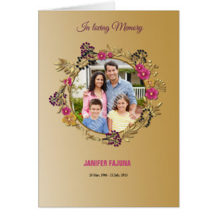 Cartão Modelo fúnebre memorável do programa