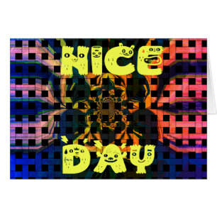 Cartão Modelo horizontal da placa de saudação