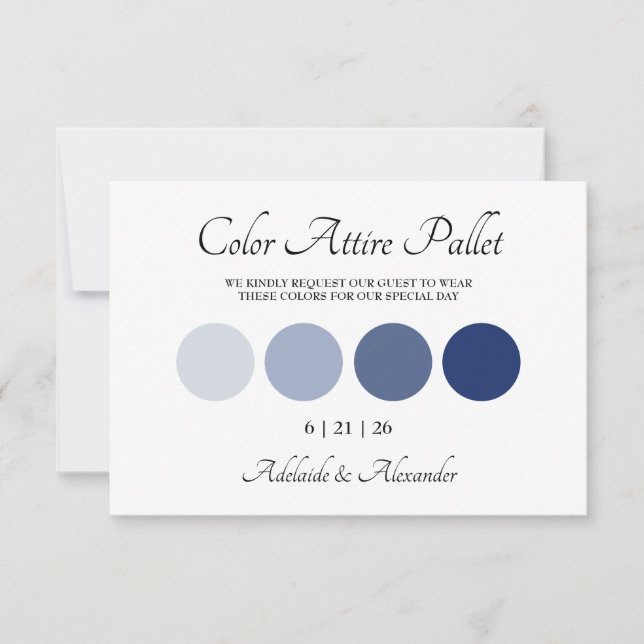 Cartão Modern Beach Coastal Watercolor Wedding Blue (Frente)