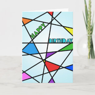 Cartão Modern Birthday Card