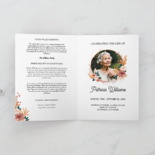 Cartão Modern Boho Wildflower Memorial