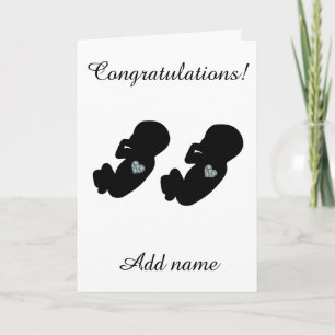 Cartão Modern Congratulations on the birth of your twins