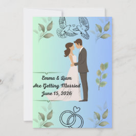 Cartão Modern Elegant Wedding Invitation Template | Edita