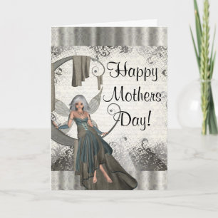 Cartão Modern girly fairy mothers day