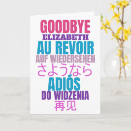 Cartão Modern Goodbye Farewell