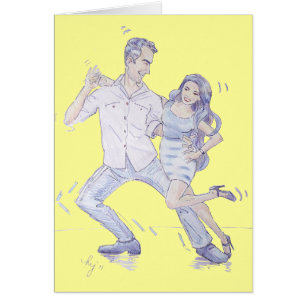 Cartão Modern Jive Ceroc Dancers