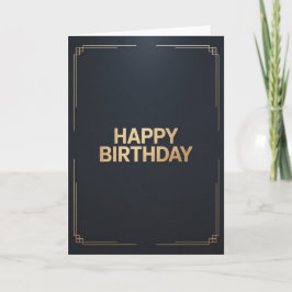 Cartão Modern Minimalist Happy Birthday Card for men