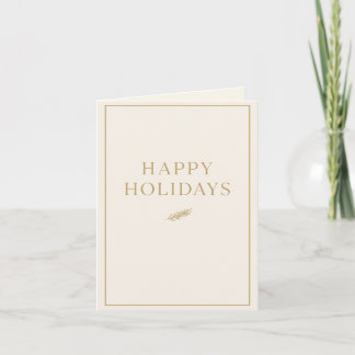 Cartão Modern Minimalist Holiday Card – Elegant Neutral 
