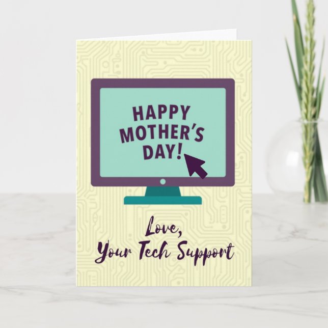 Cartão Modern Mothers Day Display Card (Frente)