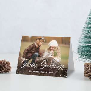 Cartão Modern Seasons saúda 3 FOTO Natal