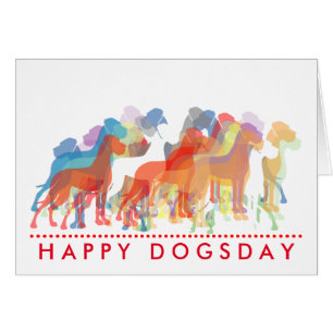 Cartão Moderne Dogge-Gruppe