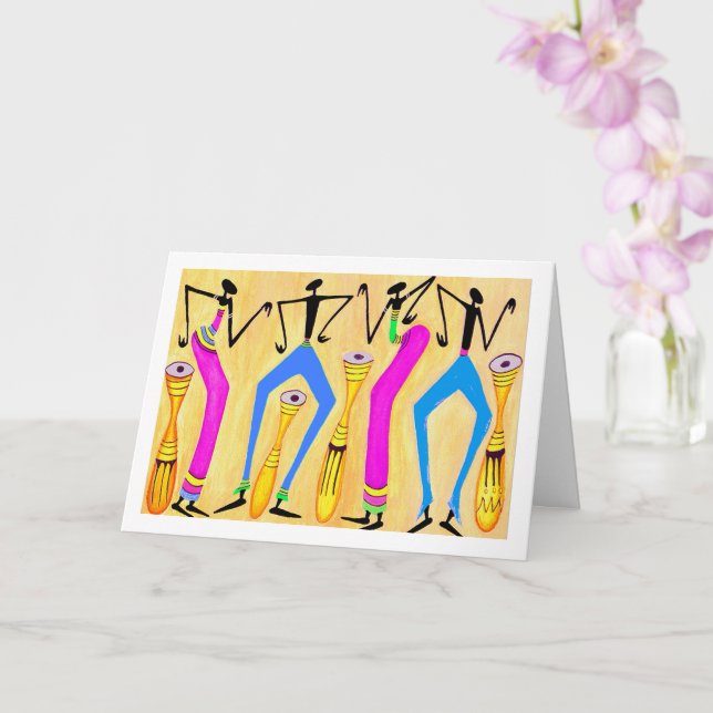 Cartão Moderno Africano, Festa de Arte, Dia de Aniversári (Orquídea)