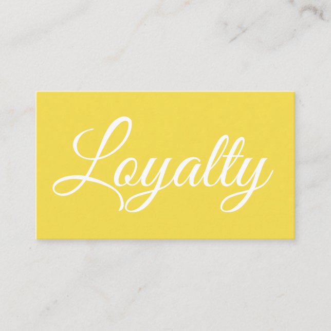 Cartão moderno amarelo elegante da lealdade (Frente)
