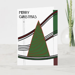 Cartão moderno da árvore de Natal