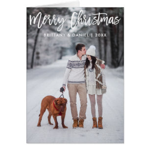 Cartão moderno da dobra do Feliz Natal do roteiro