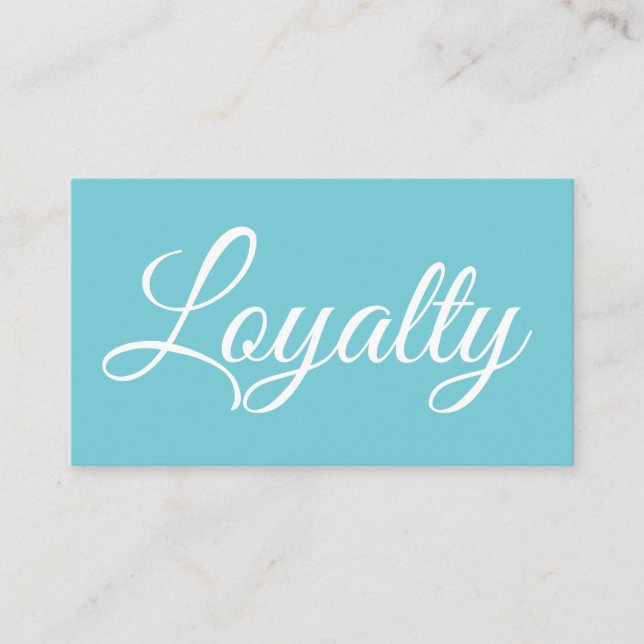 Cartão moderno da lealdade de turquesa elegante (Frente)