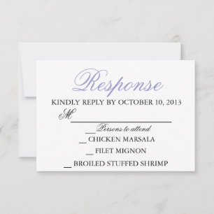Cartão moderno da resposta do convite do casamento