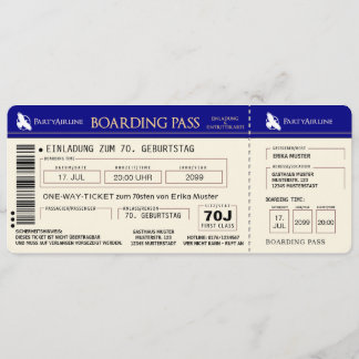 cartão moderno de convite a 70. Aniversário