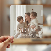 Cartão Moderno de Dia das Mães com Foto Personaliz