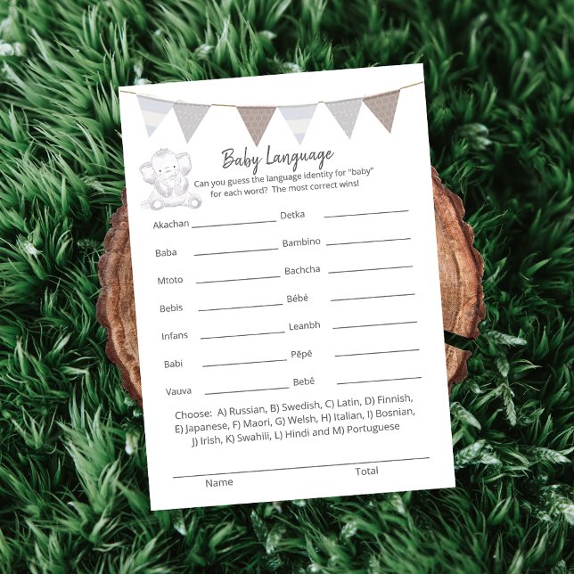 Cartão Moderno de Elefante para Bebês (Criador carregado)