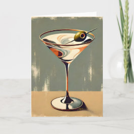 Cartão Moderno de Meados do Século 1 Pintura de Martini d