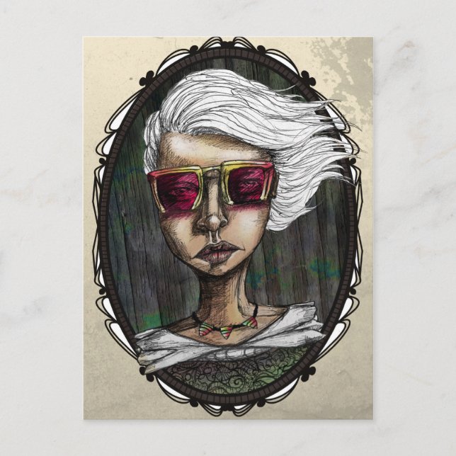 Cartão moderno do vintage (Frente)