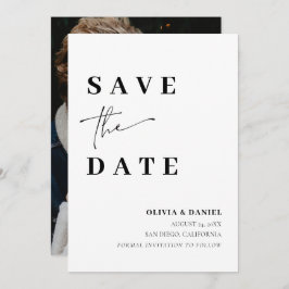 Cartão Moderno Minimalista Elegante de Foto para S