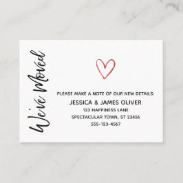 Cartão moderno "Nós nos movemos" com Coração de Ág