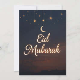 Cartão moderno personalizado Eid mubarak