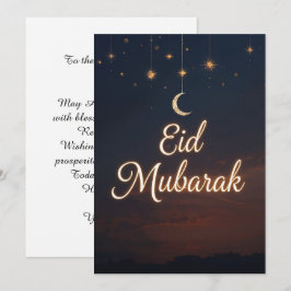Cartão moderno personalizado Eid mubarak