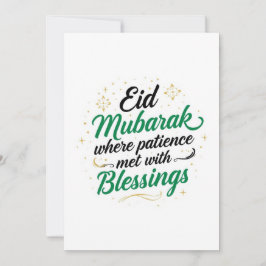 Cartão moderno personalizado Eid mubarak