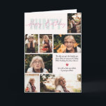 Cartão Moderno Qualquer Aniversário| 7 Colagem de Fotos<br><div class="desc">Cores modernas, máscaras de tipografia divertida e espaço para sete fotos com uma mensagem personalizada. Todas as cores e texto podem ser personalizados. Lembrar seu amado no aniversário com um cartão já mostra que você se importa, mas se você realmente quer mostrar seu amor, um cartão personalizado é um dever!...</div>