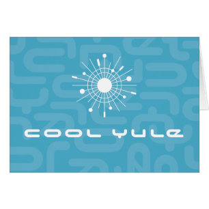 Cartão Moderno século Médio Legal Yule Retro MOD de Natal