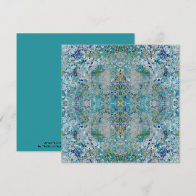 Cartão Moderno Único De Um Design De Arte Abstrato (Frente/Verso)