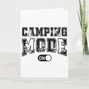 Cartão Modo Acampamento Ligado Aventureiro Camper Amante