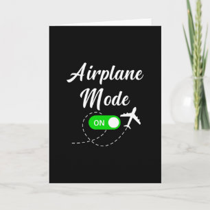Cartão Modo Avião Viagem Engraçada Piloto Avião Férias