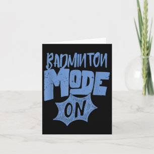 Cartão Modo de Badminton Ativado Jogador de Badminton Eng