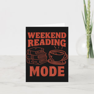 Cartão Modo de leitura de fim de semana design engraçado 
