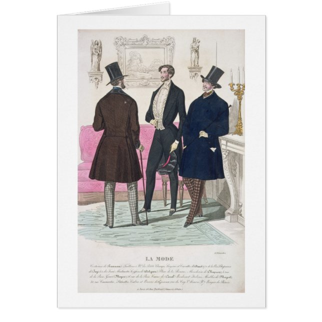 Cartão Modo do La: Propaganda para os homens do século (Frente)