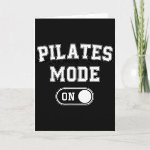 Cartão Modo Pilates Ativado Presente Divertido para Instr