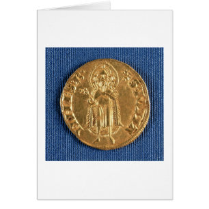 Cartão Moeda Dourado, com St John o baptista, século XVI