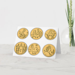 Cartão Moedas antigas