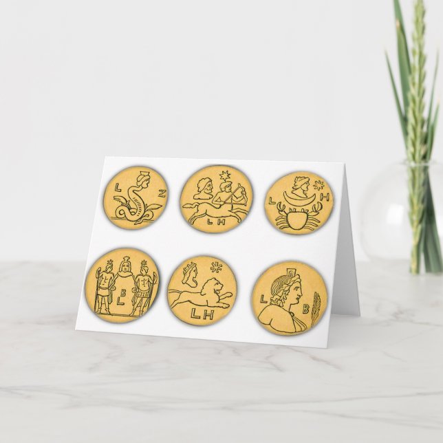 Cartão Moedas antigas (Frente)